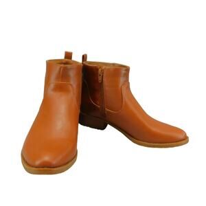 Style & Co. Shoes Memphys Cognac Brown Ankle Boots - Size 7 New